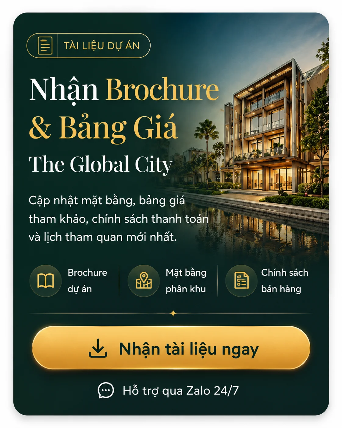 Nhận tài liệu dự án The Global City